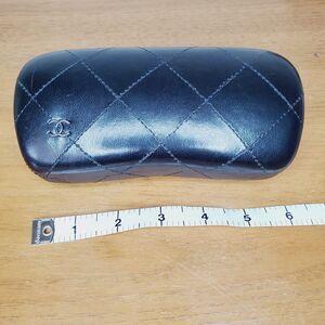 Chanel Sunglasses Eyeglasses CASE ONLY Black Hard Case Clam-shell Case CC Logo